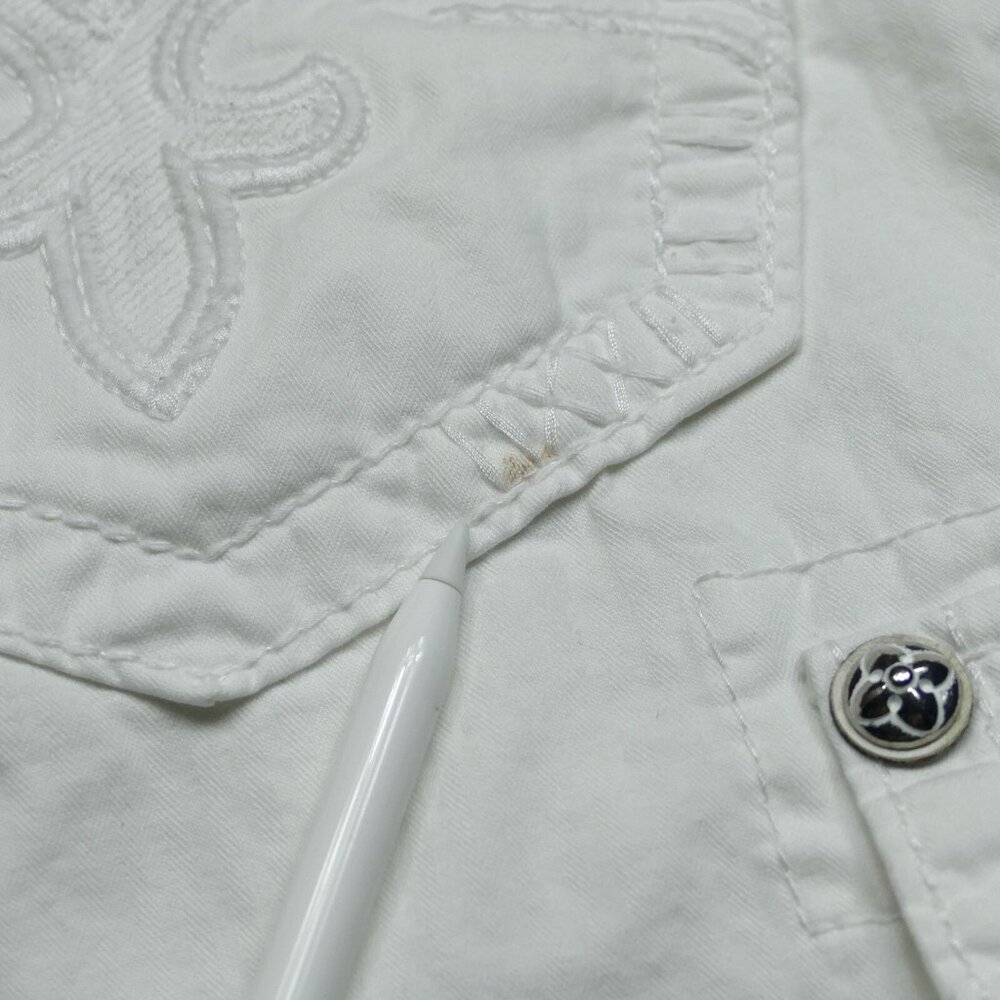 Rock Revival Shorts Men's Cargo White Orange Shorts Size 34 - Picture 12 of 15